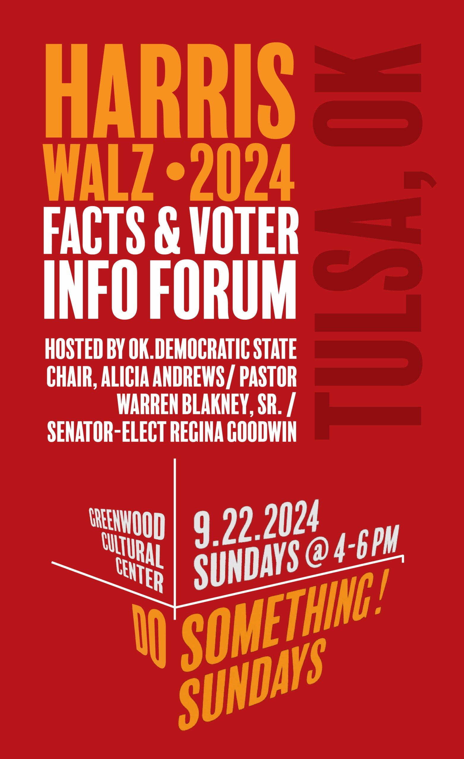 Tulsa, Tulsa Elections, Mayoral Race, Tulsa Mayoral Race, Tulsa Mayor Race, Voter Turnout, Oklahoma Voter Registration, Get Out The Vote, Do Something Sunday, Oklahoma Democrats, Okamala, Okamala Harris, Black Vote, Black Vote Tulsa, Black Vote Oklahoma